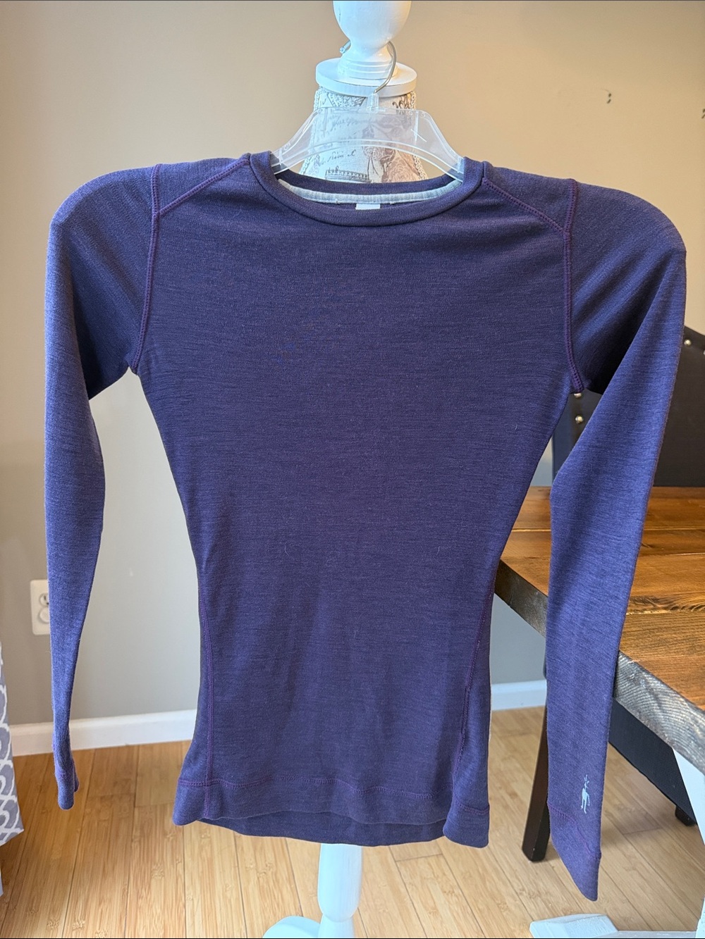 Women's Long-Sleeve Crewneck Sweater - Purple